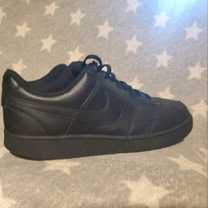 Nike Court Vision Low Triple Black Mens Size 11 DH2987-002 Black Sneakers